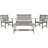 Joliet Acacia 4 - Person Patio Conversation Set with Cushions-1251160177