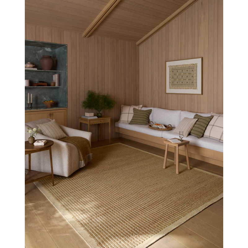 Amber Lewis x Loloi Lilah Natural / Antique Ivory Area Rug, Rectangle 9'3" x 13'