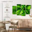 Gouttelettes Harnek sur feuilles vertes-108902601