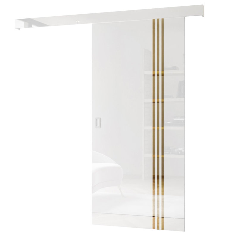 Deanna Sliding Door, High Gloss White