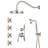 Single-Handle 4-Spray Patterns Bathroom Rain Shower Faucet With Body Jet Handshower(Valve Included)-122404563