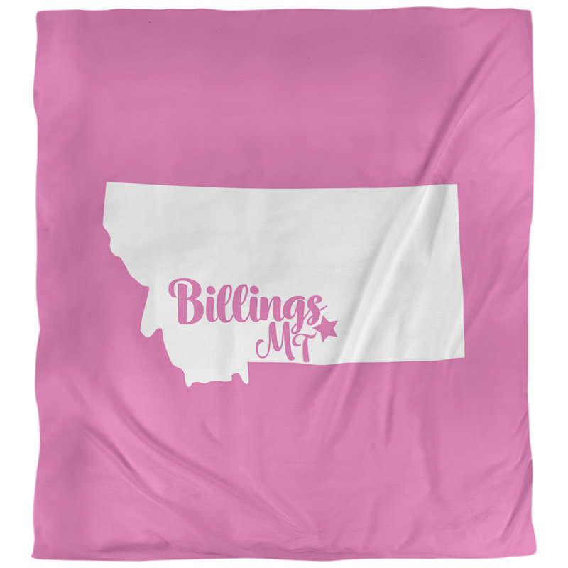 Housse de couette billings montana, Rose, Housse de couette pour grand lit, Microfibre