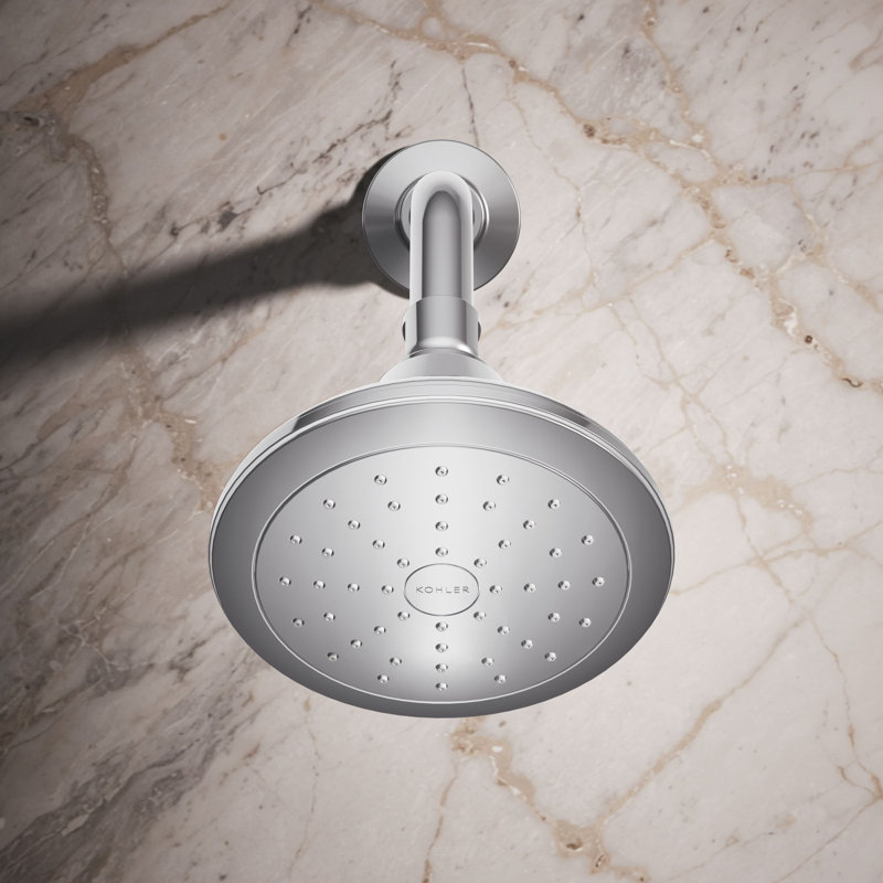 Pinstripe Single-Function Full/Standard Fixed Shower Head, Polished Chrome