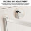 Porte de douche à charnière pivotante l 50 à 54 po x H 71 po avec verre trempé clair de 1/4 po (6 mm), finition chromée-102619677