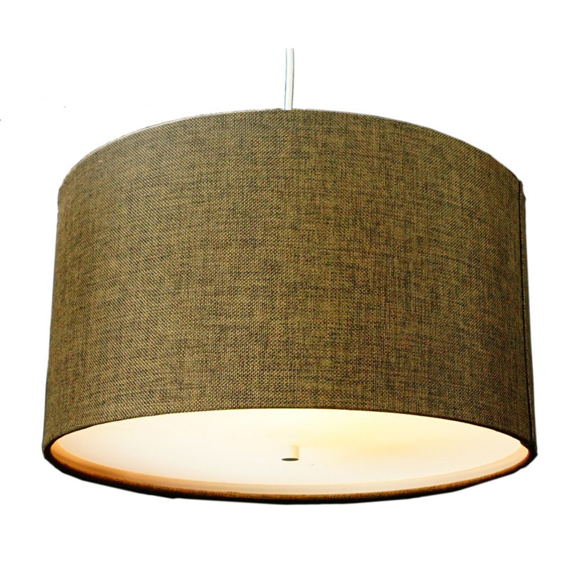 2 - Light Pendant, 9" H x 16" W x 16" D, Light Chocolate