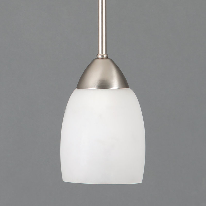 1 - Light Single Pendant, Brushed Nickel