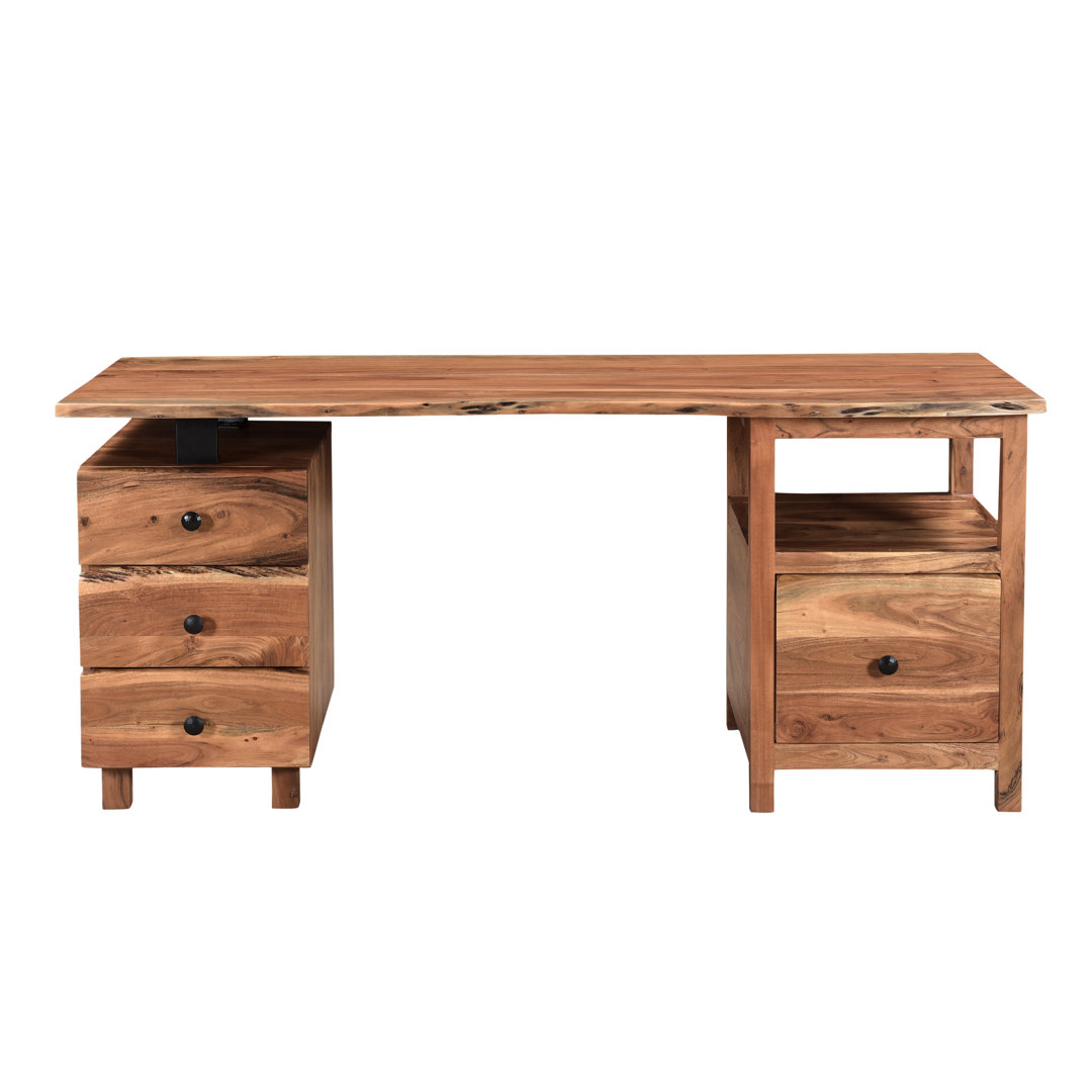 Finneytown Solid Wood Desk Loon Peak®