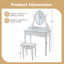 Ensemble coiffeuse et tabouret Craney-1575454762