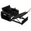 31 fauteuil-lit, revêtement en velours, noir, pour le travail et les loisirs pliable en velours noir, avec un design multifonctionnel