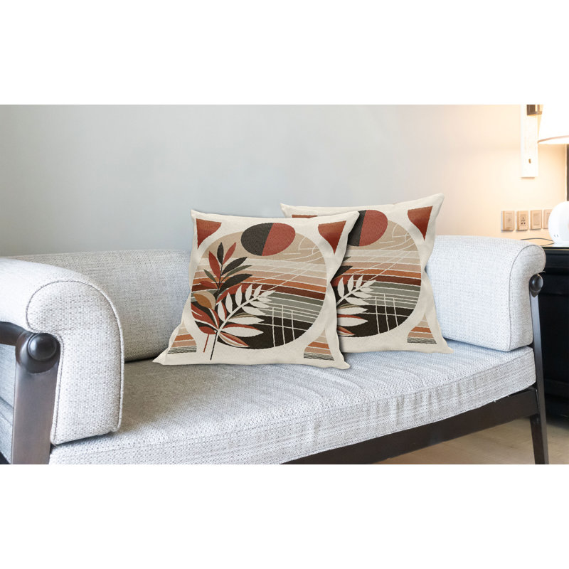 Ensemble de 2 housses de coussin Ambesonne Monstera, H 20 po x l 20 po, Carré