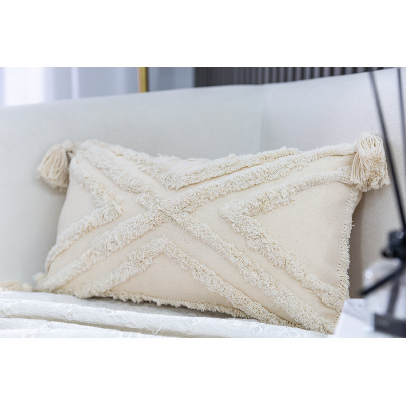 Housse de coussin Novel, Beige, Rectangulaire