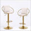 Chaise de bar en velours, plaquée or pur, conception unique, rotation à 360 degrés-1098894483