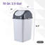 Petite poubelle en plastique Superio 2,5 gallons avec couvercle pivotant, poubelle pour dessous de bureau, bureau, chambre à coucher, salle de bain - 10 pintes, beige / brun (blanc fumée / gris)-123538663