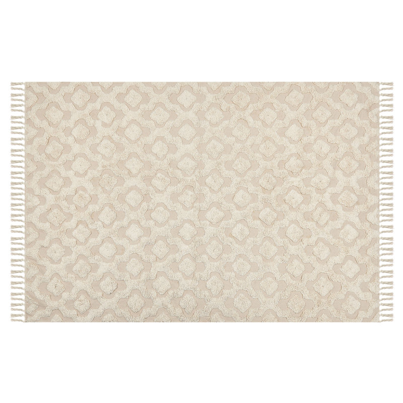 Winthrope Geometric Cotton Hand Woven Area Rug, Rectangle 140 x 200cm
