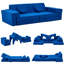 14PCS Canapé modulaire pliable pour enfants en bleu-2146677743