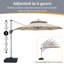 Parasol en porte-à-faux 129,92 po Rosealie-1695526698