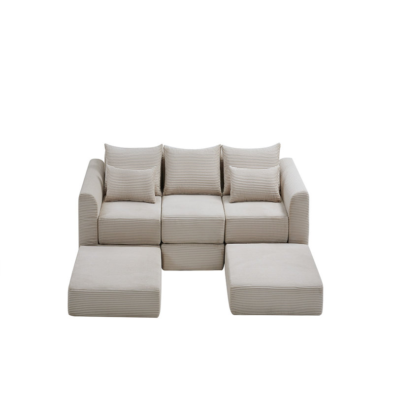 L Shaped Sectional Sofa (Camel)