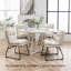 Ensemble de 2 chaises de salle à manger rembourrées Milos, blanc vanille-1972936884