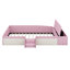 Daybed Upholstered In Velvet, Featuring Stairs & Gas Lift Ottoman For Storage, With Cushioned Guardrails-2083827472-2083827484