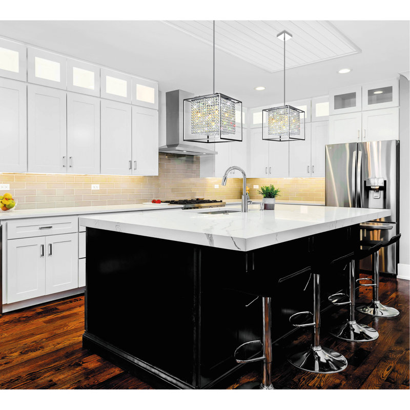 Beckles 5 - Light Chrome Geometric Pendant