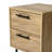 21.7" H Mid-Century Modern 2-Drawer Nightstand with  Wave Front