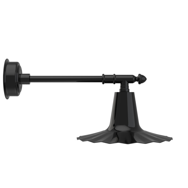 Iris LED Wall Light, 7.5" H x 16" W x 16" D, Black