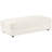 Upholstered Rectangular Storage Ottoman Ivory