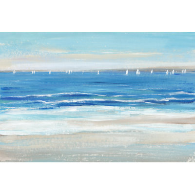 Low Cerulean Tide I by Tim OToole - Wrapped Canvas Painting