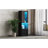 Versatile High Gloss Storage Cabinet With LED Lights, Ideal For Multiple Rooms And Storage Needs.-1811949516