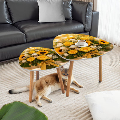Ensemble de 2 tables basses gigognes Triangle