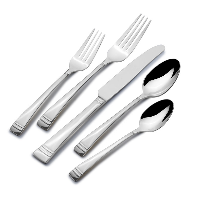 St. James Continental, 65pc 18/10 Stainless Flatware Set, Silver