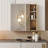 Multi-Function Wood Grain Mirror Cabinet with Storage, Space-Saving Wall-Mounted Design-1508907074