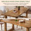 Table de salle à manger en bois massif 63 "Live Edge-1676214044