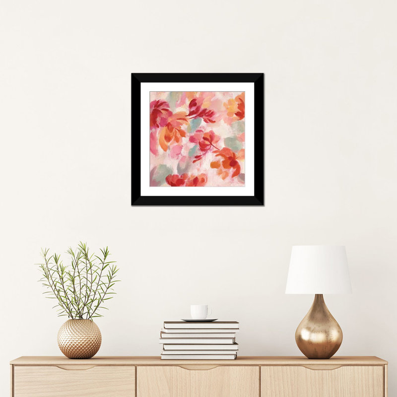 « spring galore ii », reproduction d’impression sur toile tendue, H 16 po x l 16 po x P 1 po, Papier d'art encadré noir