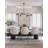 Industrial 5 Light Black Linear Shade Chandelier-29861138-30888120