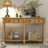 Console Table Sofa Table Easy Assembly With Two Storage Drawers And Bottom Shelf For Living Room, Entryway-163213516