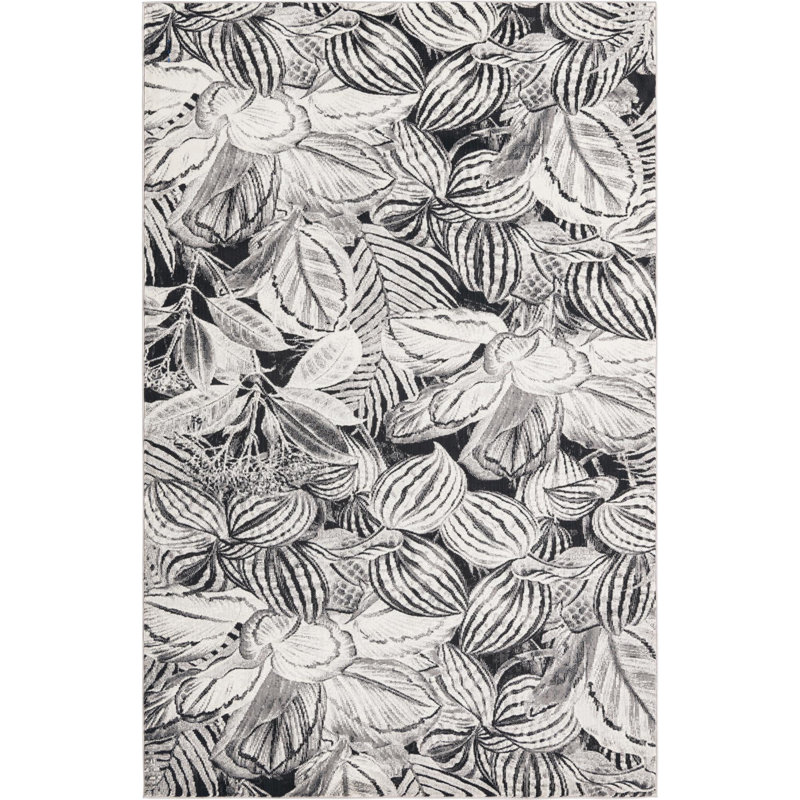 Tapis gris anthracite, Rectangle 5 pi 3 po x 7 pi 10 po