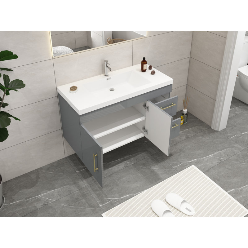 Base de meuble-lavabo mural Elsa42R-Gr seulement