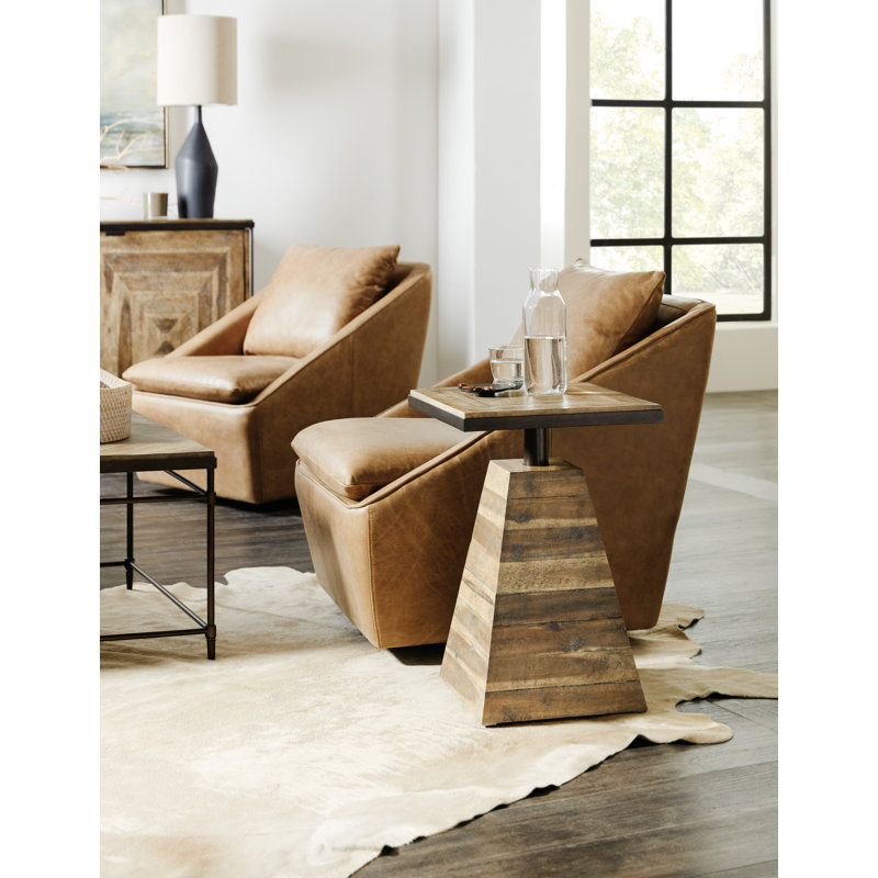 St. Armand Solid Wood End Table, Light Brown
