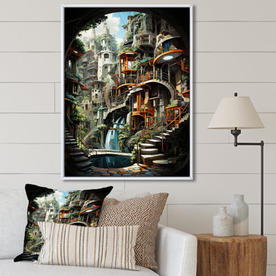 Animations, ville futuriste - salon d'art mural