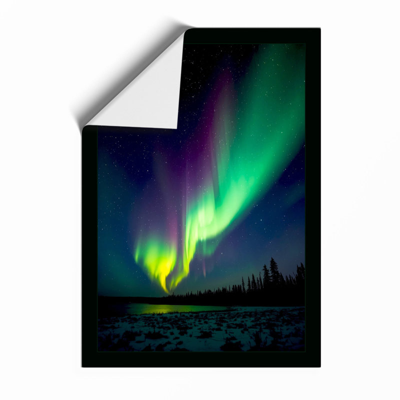 Northern Lights Scandinavian - Framed Print, A1 - 84.1 x 59.4 cm, Unframed