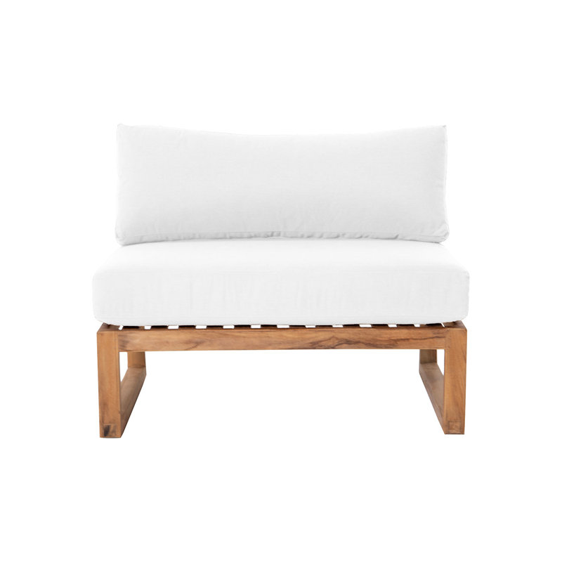 Venice Outdoor 9 - Piece Teak Conversation Set, White