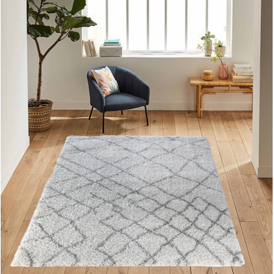 Thornburg Geometric Shag Area Rug