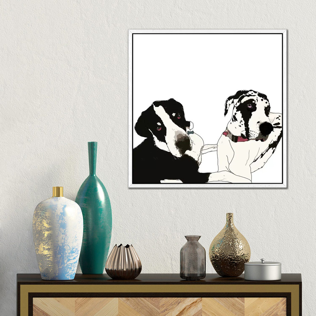 Deutsche Doggen von Sketch And Paws - Galerieverpackte Leinwand Giclée auf Leinwand