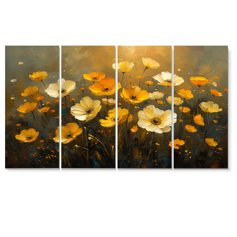 Jeanlouis - Ensemble de décoration murale boutons d'or, H 28 po x l 48 po