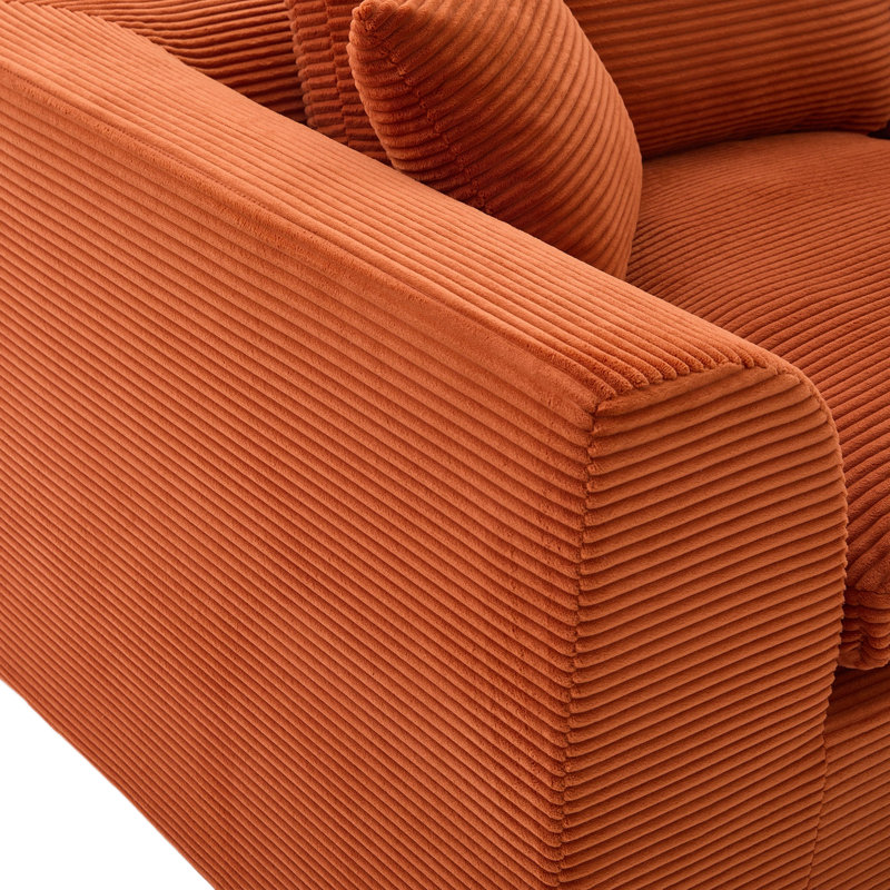 Modular Sectional Sofa Cloud Couch, Orange