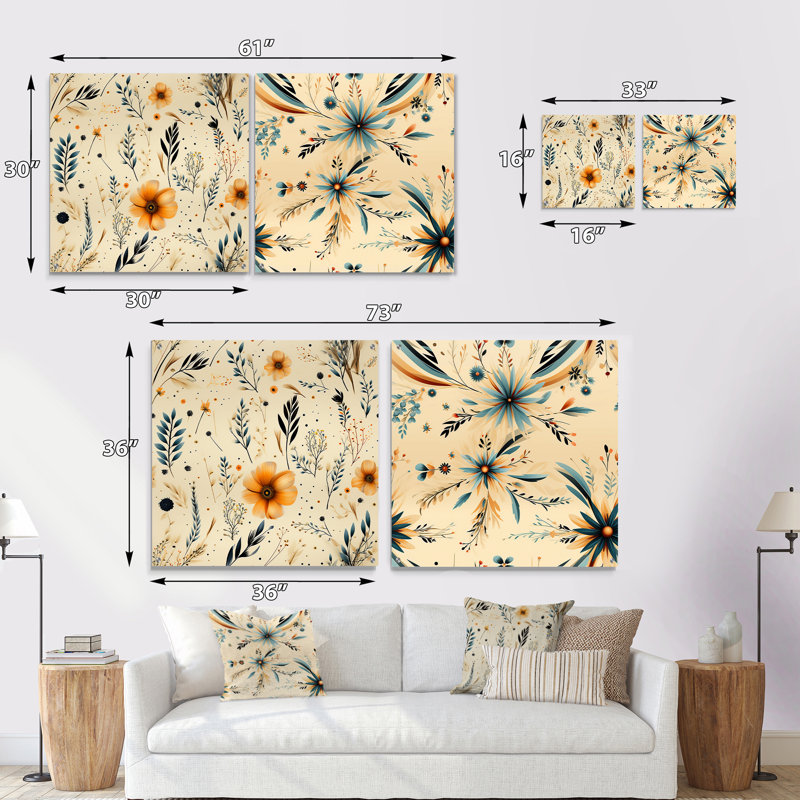 Adil - Ensemble de 2 verres muraux abstraits géométriques en acrylique, H 16 po x l 33 po