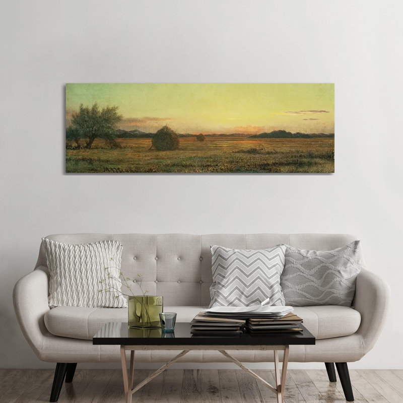 Jersey Meadows by Martin Johnson Heade - Panoramic Gallery-Wrapped Canvas Giclée on Canvas, 30.48 cm H x 91.44 cm W