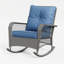 Chaise d'extérieur en rotin avec coussins Yentin-1706309115