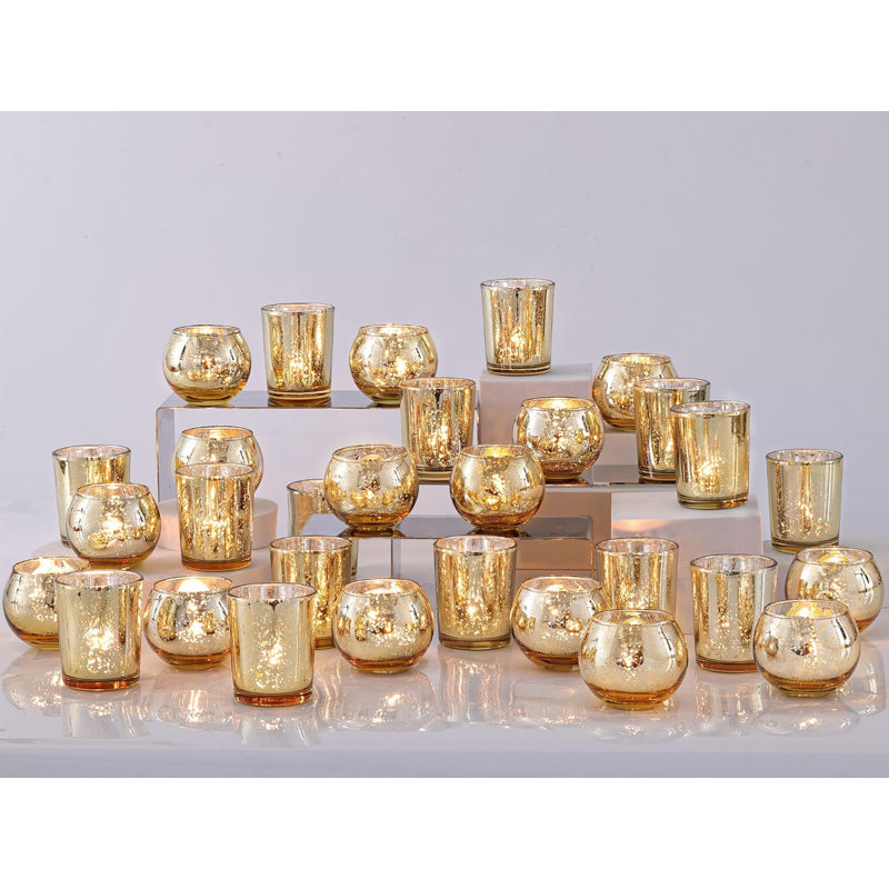 48pcs Gold Votive Candle Holders Bulk